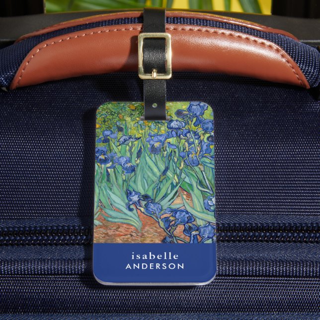 Irises | Vincent van Gogh Luggage Tag (Front Insitu 2)