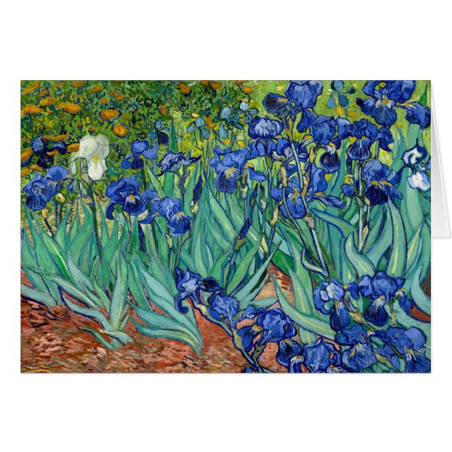Irises Vincent van Gogh Painting Blank Card (Front Horizontal)