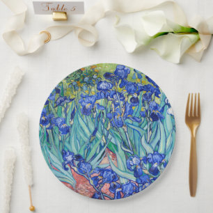 Irises Vincent van Gogh   Paper Plate