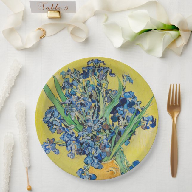 Irises  Vincent van Gogh         Paper Plate (Wedding)
