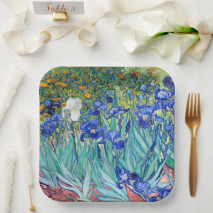 Irises Vincent van Gogh   Paper Plate