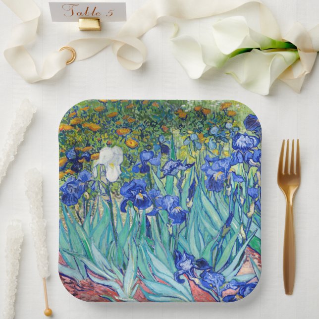 Irises Vincent van Gogh   Paper Plate (Wedding)