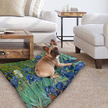 Irises | Vincent van Gogh Pet Bed<br><div class="desc">Irises (1889) by Dutch post-impressionist artist Vincent Van Gogh. Original landscape painting is an oil on canvas showing a garden of blooming iris flowers. 

Use the design tools to add custom text or personalise the image.</div>