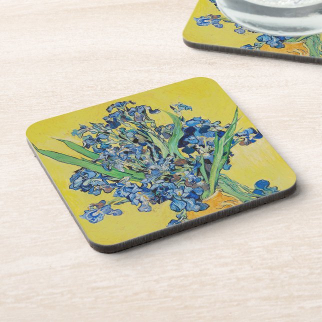 Irises  Vincent van Gogh Poster Coaster (Left Side)