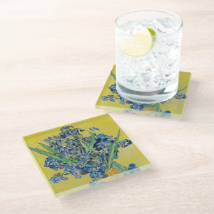 Irises Vincent van Gogh Poster Glass Coaster