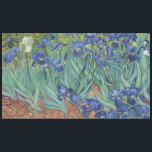Irises Vincent Van Gogh Tablecloth<br><div class="desc">Irises by Vincent Van Gogh, oil on canvas 1889, is a painting of a patch of blossoming, brilliant violet and white iris flowers in a flower garden. Painted from life during the artist’s stay in Arles in the south of France, the painting builds short, swirling brushstrokes and flowing, coloured contour...</div>