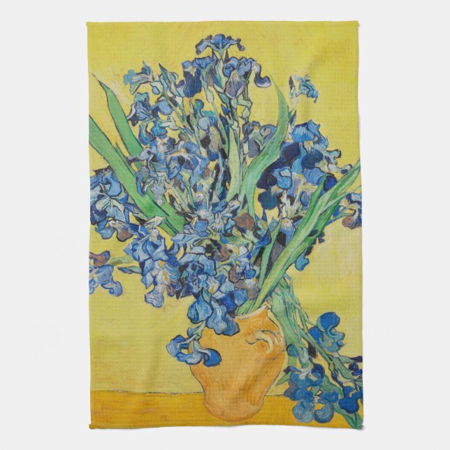 Irises  Vincent van Gogh      Tea Towel (Vertical)
