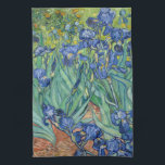 Irises | Vincent van Gogh Tea Towel<br><div class="desc">Irises (1889) by Dutch post-impressionist artist Vincent Van Gogh. Original landscape painting is an oil on canvas showing a garden of blooming iris flowers. 

Use the design tools to add custom text or personalise the image.</div>