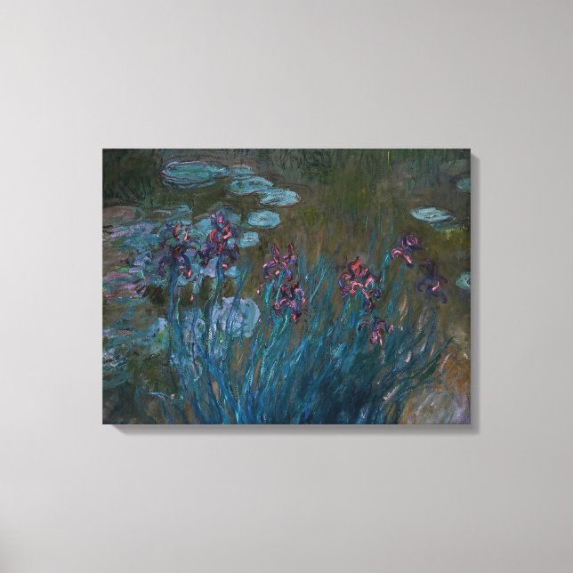 Irises & Water Lilies Canvas Print (Front)
