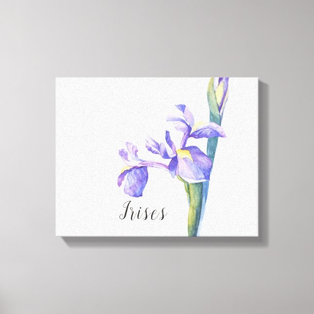 Irises Watercolor canvas Print (Front)
