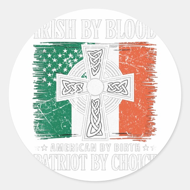 Irish 15  classic round sticker (Front)