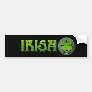 Irish 4-leaf clover bumper sticker
