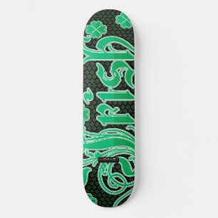 Irish 4 leaf clover skateboard design