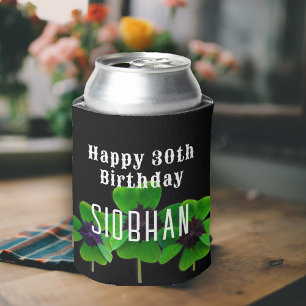 Irish Adult Birthday Personalised Drink Coozie