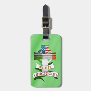Irish American Celtic Cross Bag Tag