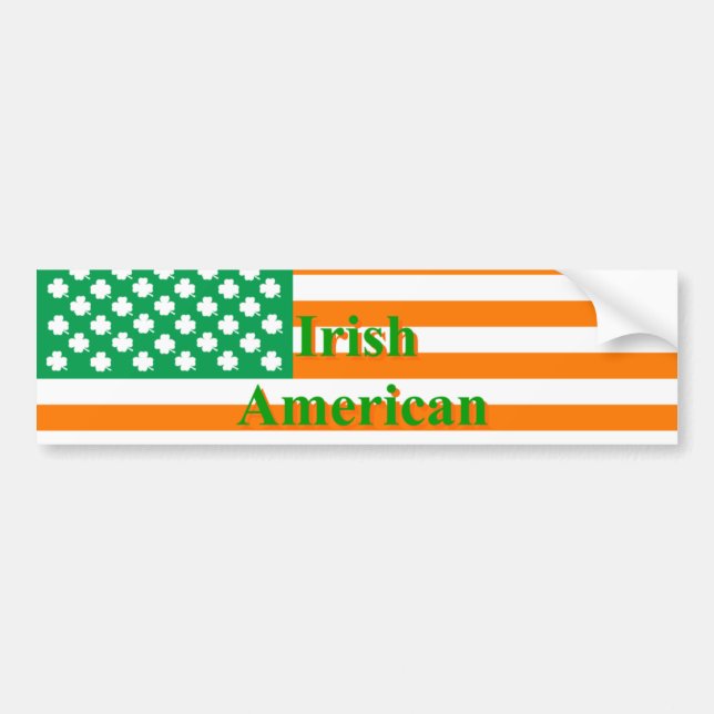 Irish american flag bumper sticker (Front)