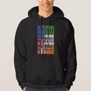Irish American Flag Celtic Cross Funny St Patrick' Hoodie
