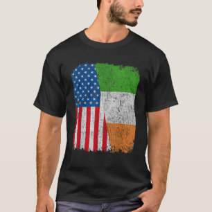 Irish American Flag Half USA Ireland Root Proud T-Shirt