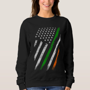 Irish American Flag Ireland Flag Lucky St Patrick' Sweatshirt