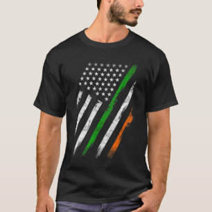 Irish American Flag Ireland Flag Lucky St Patrick' T-Shirt
