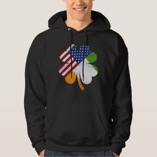Irish American Flag Ireland Flag Men Hoodie