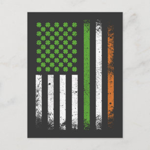 Irish American Flag Ireland Flag Postcard