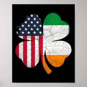 Irish American Flag Ireland Flag St Patricks Day G Poster