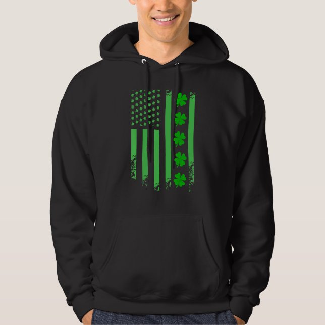 Irish American Flag Ireland Flag St Patricks Day L Hoodie (Front)