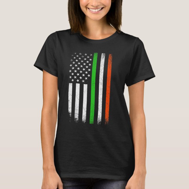 Irish American Flag Ireland Flag ST PATRICKS DAY L T-Shirt (Front)