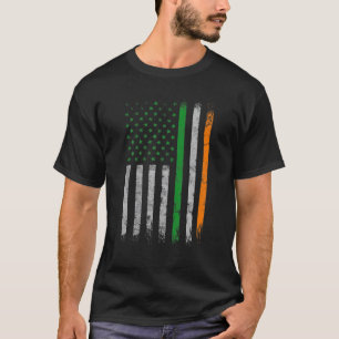 Irish American Flag Ireland Flag Vintage St Patric T-Shirt