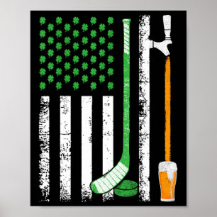 Irish American Flag Ireland St Patricks Day Beer I Poster