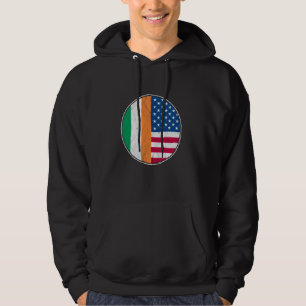 Irish American Flag - Ireland USA Heritage Distres Hoodie