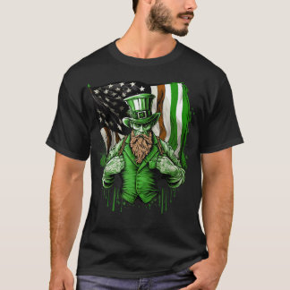 Irish American Flag Lincoln St  T-Shirt