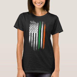 Irish American flag Patrick's day cool Ireland fla T-Shirt