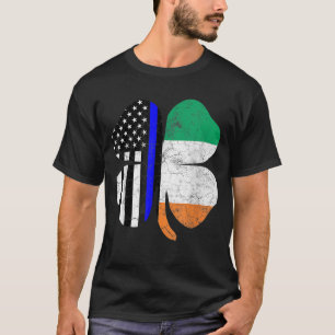Irish American Flag Police Officer St. Patrick's D T-Shirt