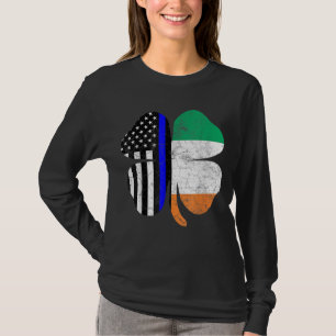 Irish American Flag Police Officer St. Patrick's D T-Shirt