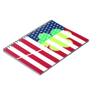 Irish American Flag Shamrock Clover St. Patrick Spiral Notebook
