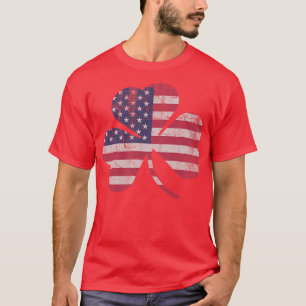 Irish American Flag Shamrock T-Shirt