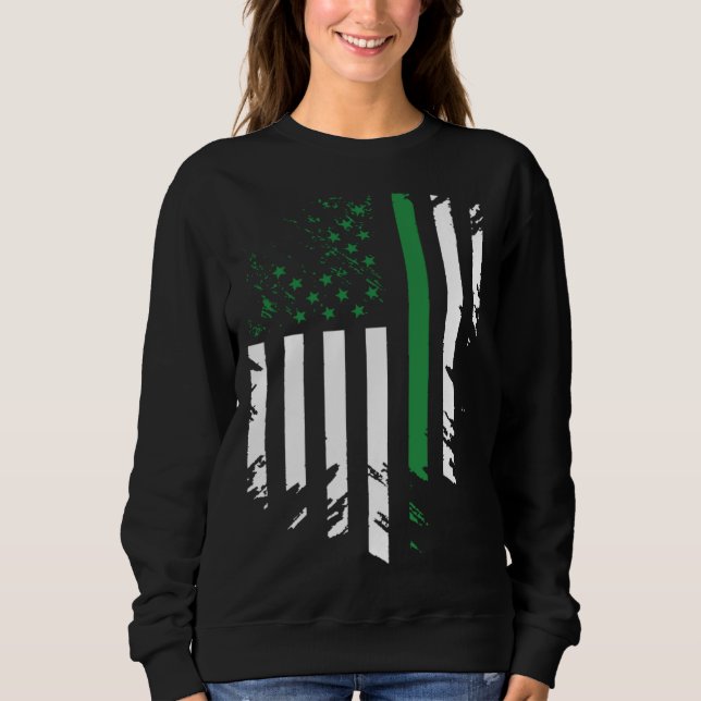Irish American Flag St Patrick s Day Sweatshirt (Front)