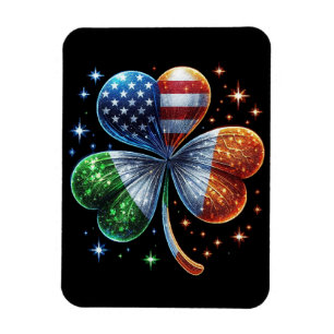 Irish American Flag ST PATRICKS DAY Magnet