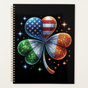 Irish American Flag ST PATRICKS DAY Planner