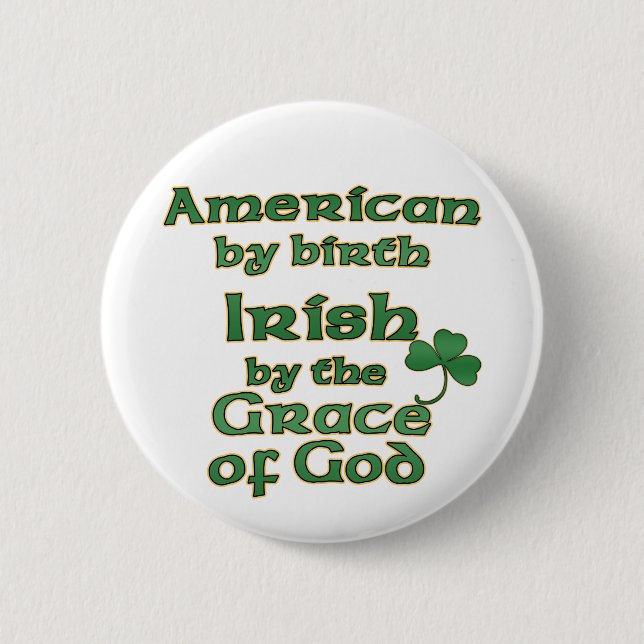 Irish American Joke Pins & Buttons #2 (Front)