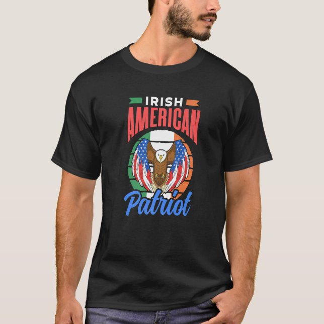 Irish American Patriot Eagle Usa Ireland Family Ro T-Shirt (Front)