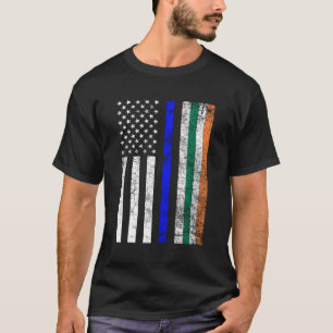 Irish American Police Cop Flag St Patrick'S Day T-Shirt
