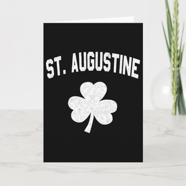 Irish American Shamrock St. Augustine St Patricks  Card (Front)
