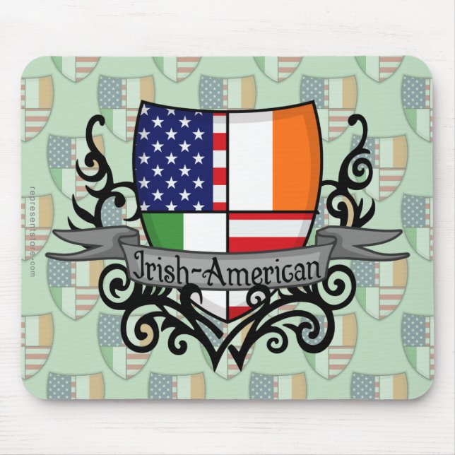 Irish-American Shield Flag Mouse Pad (Front)