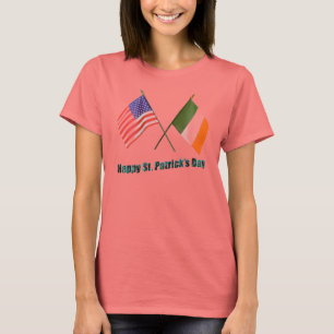 Irish and American Flags T-Shirt