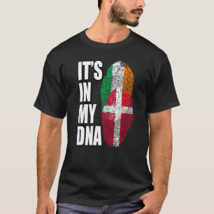 Irish And Danish DNA Flag Heritage T-Shirt