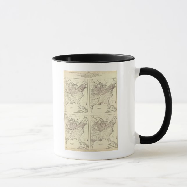 Irish and German Population 1870 Mug (Right)