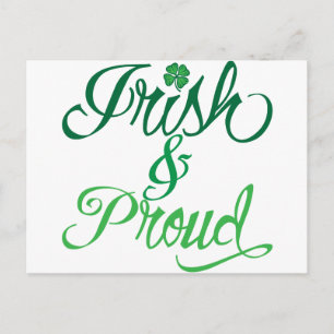 Irish and Proud Postcard